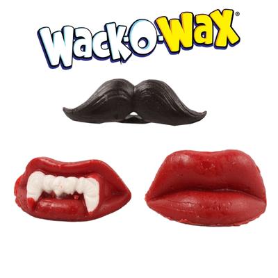 WACK-O-WAX, Wax Lips, Cherry, Play Now Chew Later, Halloween Candy (3  Count)