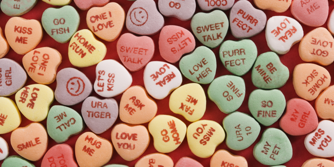 Discover Your Favorite Conversation Hearts at Candy Retailer