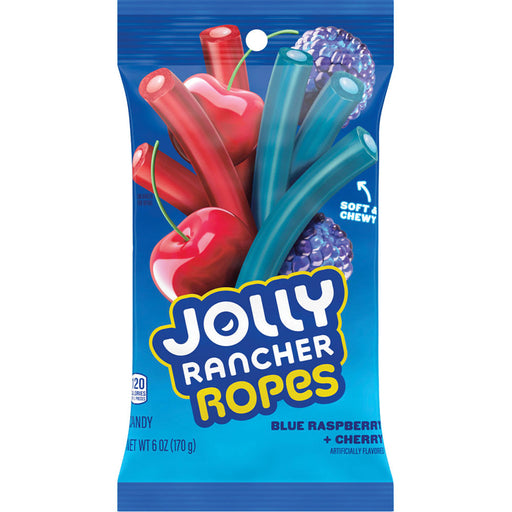 Jolly Rancher Blue Raspberry And Cherry Ropes 6oz Bag