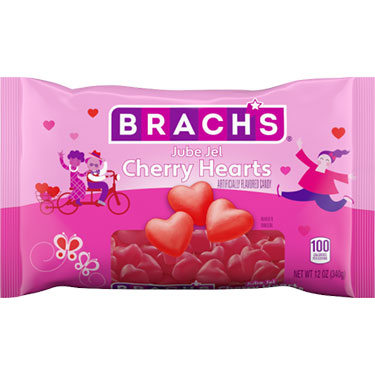 Brachs Valentines Jelly Cherry Hearts 12oz Bag