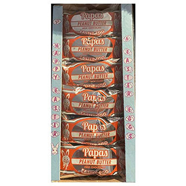 Papas Milk Chocolate Covered Peanut Butter Opera Cream Eggs 6ct Box