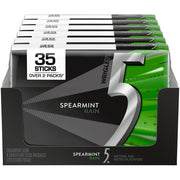 5 Gum Rain Spearmint Sugar Free Chewing Gum, 35 Sticks 6 Pack