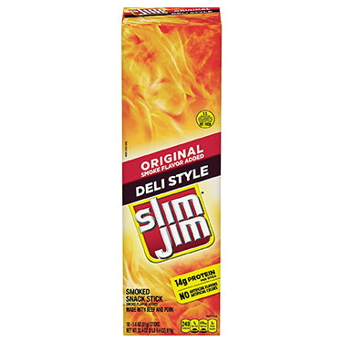 Slim Jim Original Deli Style 18ct Box Expires July 7th 2026