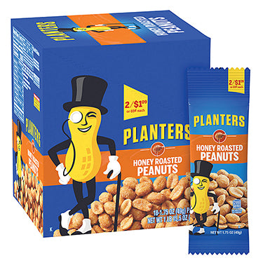 Planters Honey Roasted Peanuts 18ct Box Expires May 27th 2026