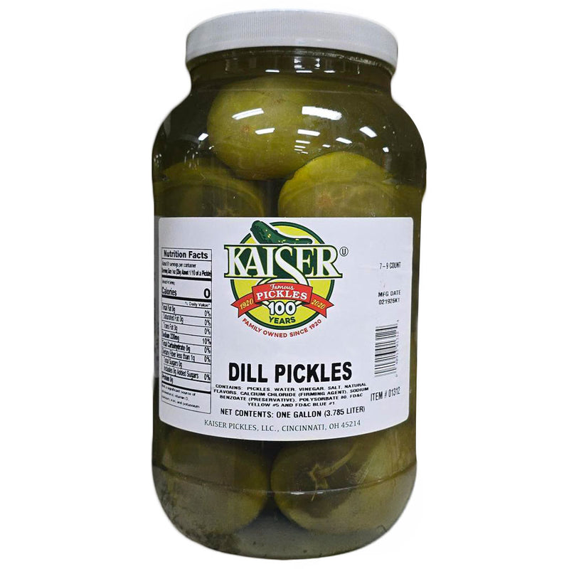 Kaiser Dill Pickles 7 to 9 Count Gallon Jar