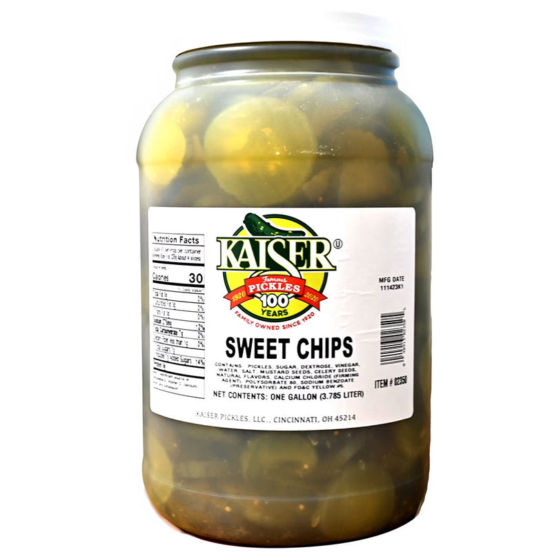 Kaiser Sweet Chips Pickles Gallon Jar