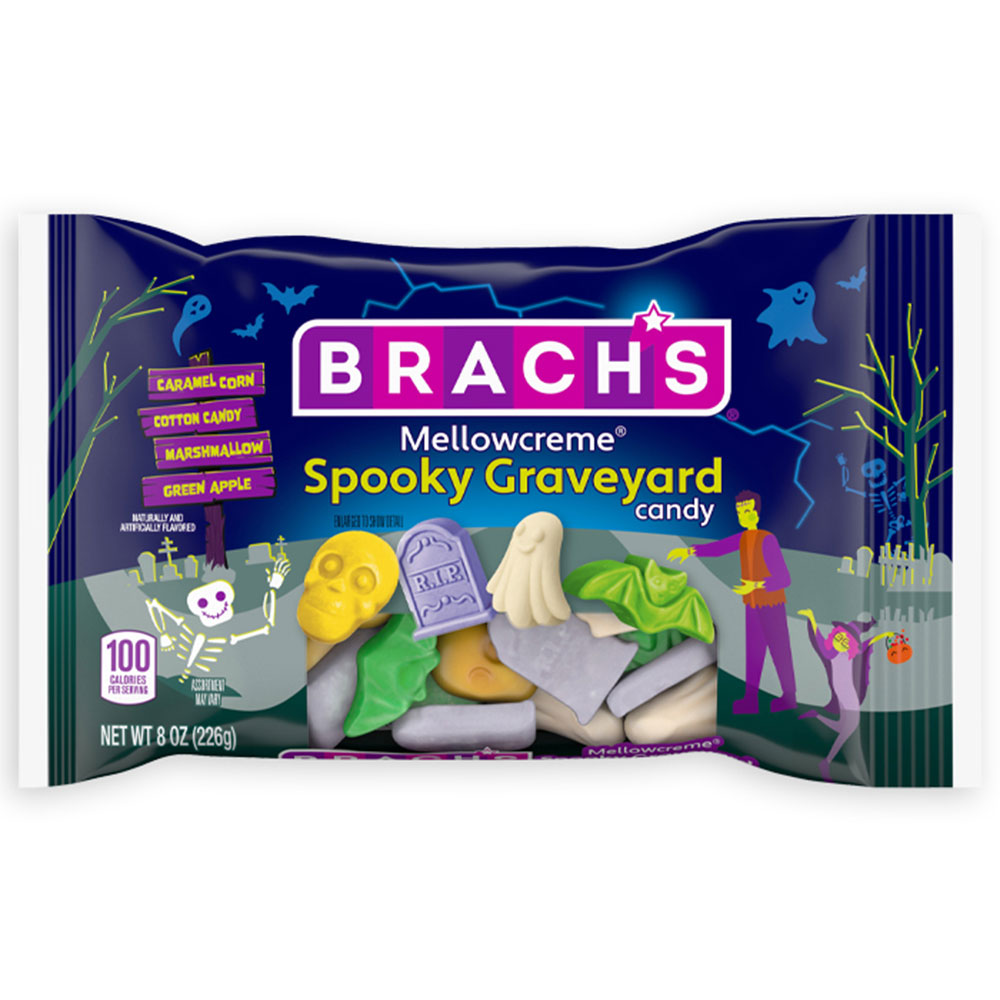 Brachs Halloween Mellowcreme Spooky Graveyard 8oz Bag