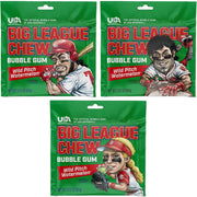 Big League Chew Wild Pitch Watermelon Bubble Gum, 2.12 oz, 3 Pack