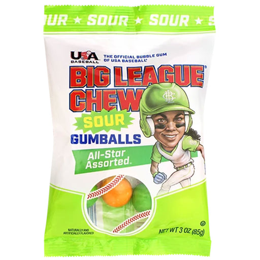 Big League Chew Sour Gumballs Assorted 3oz Bag