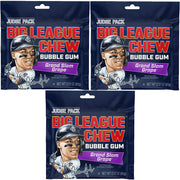 Big League Chew Aaron Judge Grand Slam Grape Bubble Gum, 2.12 oz, 3 Pack