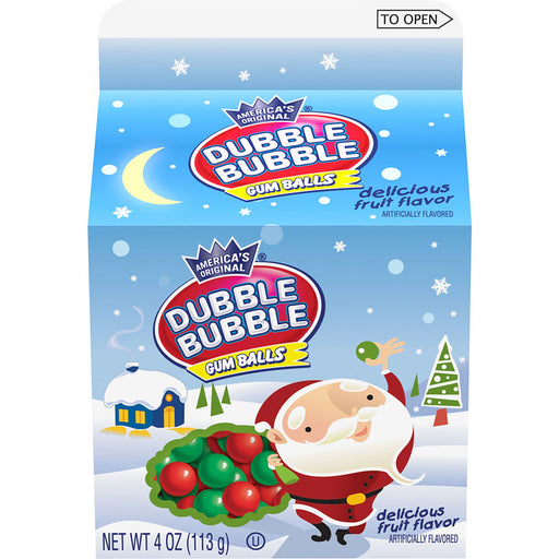 Dubble Bubble Gumballs Christmas Carton 4oz