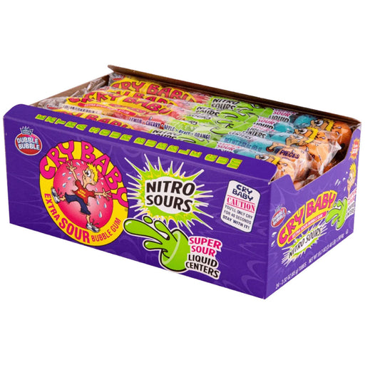 Cry Baby Nitro Sours Gumball Tube 24ct Box