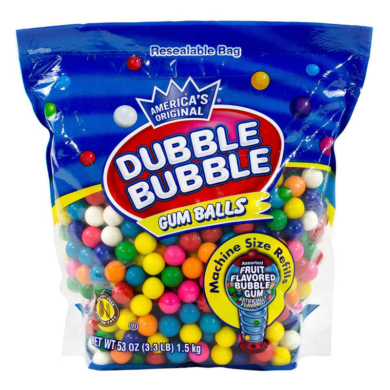 Dubble Bubble Assorted Gumballs 8 Flavors 3.3lb