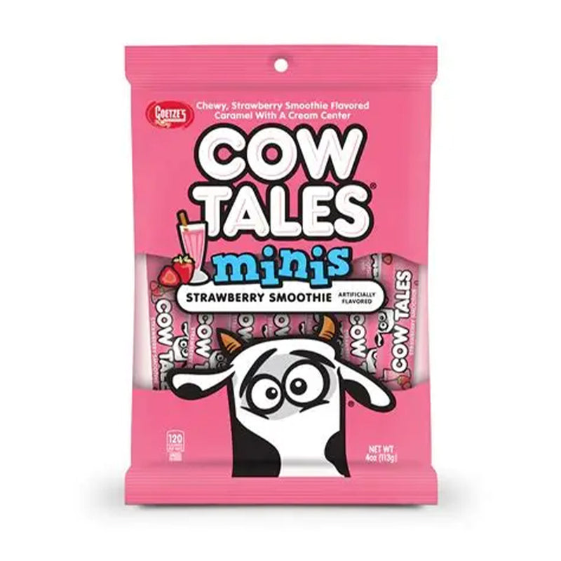 Goetze's Cow Tales Minis Strawberry Smoothie 4oz Bag