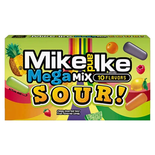 Mike and Ike Mega Mix Sour 4.25oz Theater Box Expires July 1st 2026