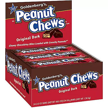 Goldenberg's Peanut Chews Original Dark 24ct 2oz Expires August 1st 2026