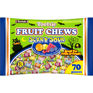 Tootsie Roll Halloween Fruit Chews Scary Sour 17.5oz Bag