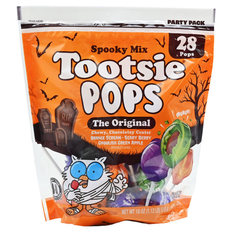 Tootsie Roll Halloween Pops 28ct 18oz Bag