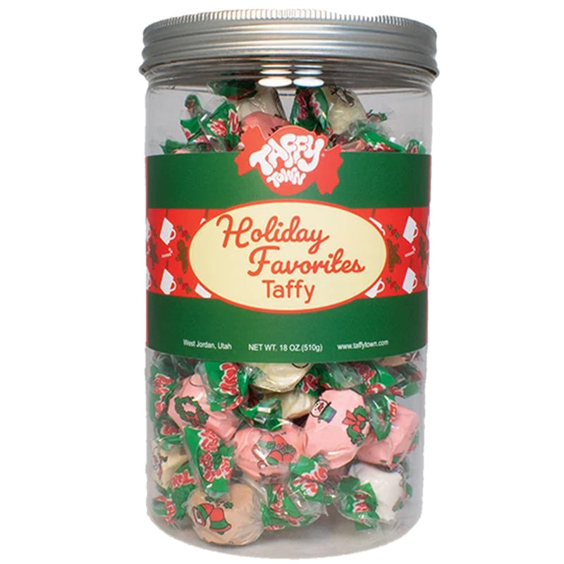 Taffy Town Holiday Favorites Salt Water Taffy 18oz Gift Canister