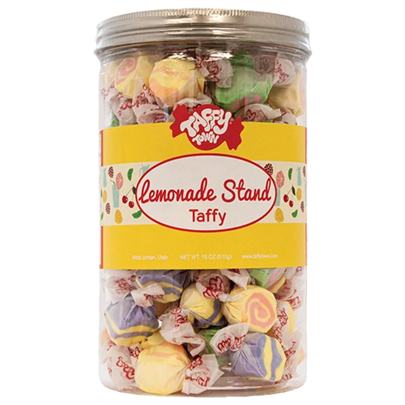 Taffy Town Lemonade Stand Salt Water Taffy 18oz Gift Canister