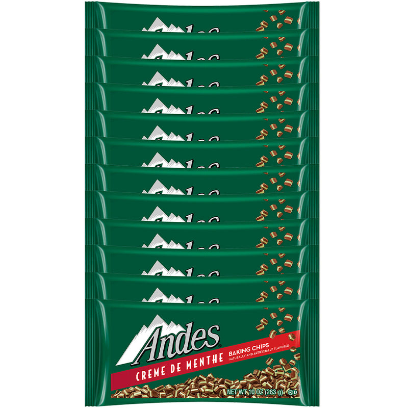 Andes Creme De Menthe Baking Chips 10oz Bag, Pack of 12