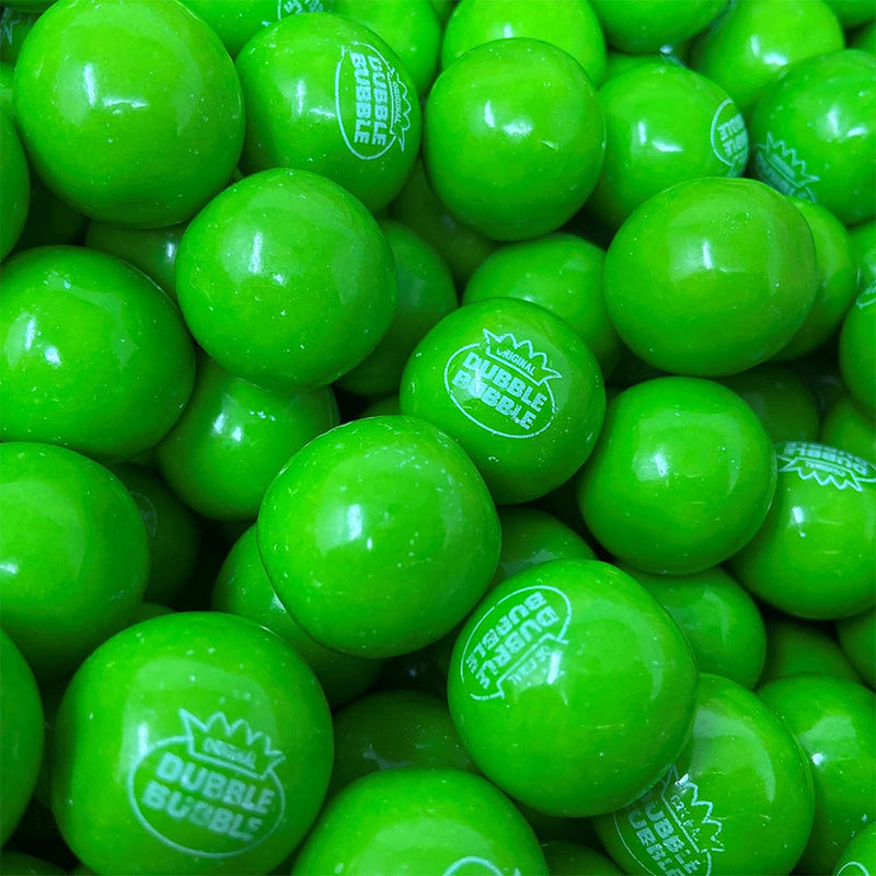 Dubble Bubble 1 Inch Gumballs Green Apple 850 Count Case