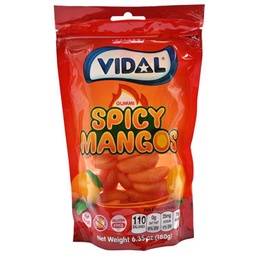 Vidal Gummi Spicy Mangos 6.35oz Bag