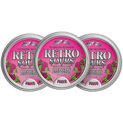 Retro Sours Raspberry Hard Tangy Candy, 2.12oz Tin