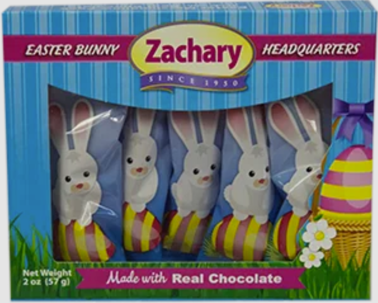 Zachary Marshmallow Bunny Sticks 5 Count 2oz Box