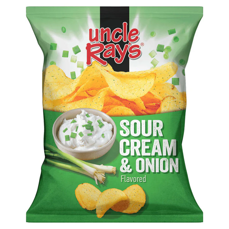 Uncle Rays Potato Chips Sour Cream and Onion 4.5oz 10ct