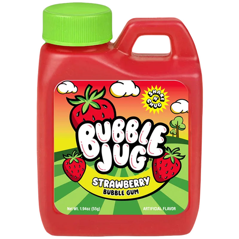 Bubble Jug Strawberry Bubble Gum, 1.94oz Jug, 12 Pack Box