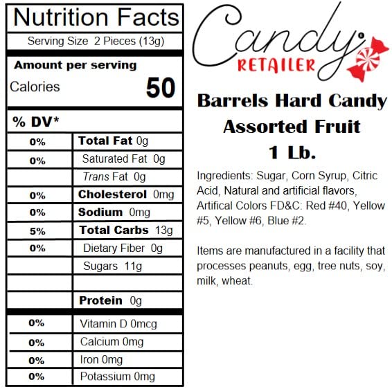 Colombina Assorted Fruit Barrels 1lb
