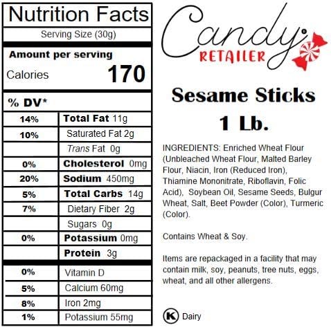 Sesame Sticks Narrow 1 Lb