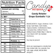 Dubble Bubble 1 Inch Gumballs Grape 1 lb