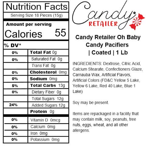 Concord Oh Baby Pacifiers Coated Candy 1lb