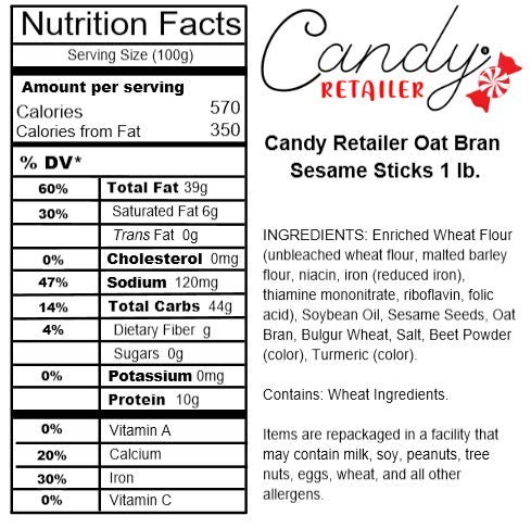 Sesame Sticks Oat Bran 1 Lb