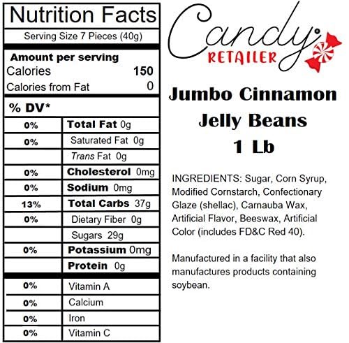 Candy Retailer Jumbo Jelly Beans Cinnamon 1 Lb