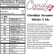 Sesame Sticks Cheddar 1 Lb