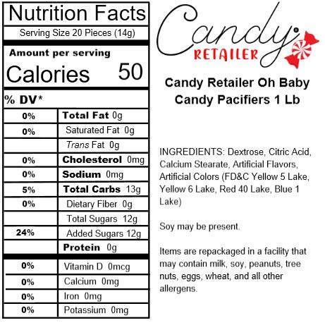 Concord Oh Baby Pacifiers Candy 1lb