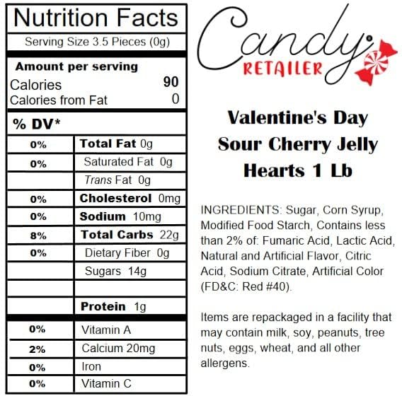 Zachary Sour Cherry Jelly Hearts 1 lb
