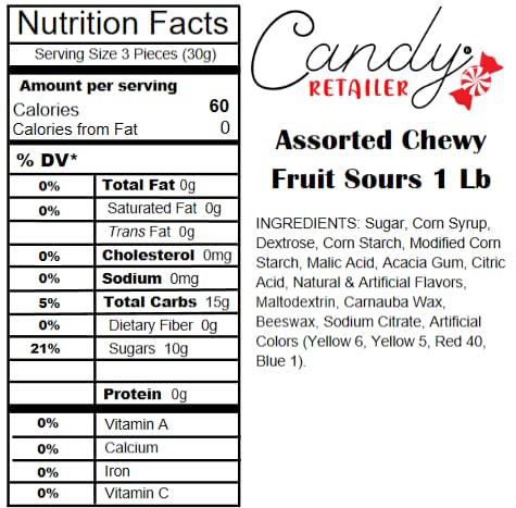 Sunrise Assorted Fruit Sours 1lb