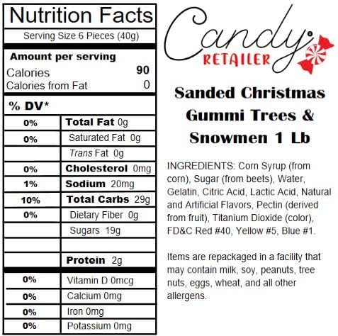 Albanese Christmas Sanded Gummi Trees and Snowmen 1lb