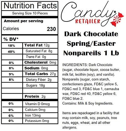 Repperts Easter Nonpareils Dark Chocolate 1Lb