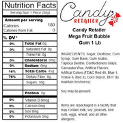 Dubble Bubble 2 Inch Gumballs Mega Fruit 1lb