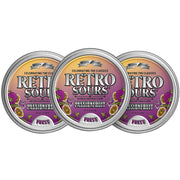 Retro Sours Passionfruit Hard Tangy Candy, 2.12oz Tin