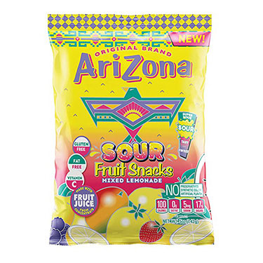 Arizona Fruit Snacks Sour Mixed Lemonade 5oz Bag Expires June 21st 2026