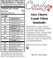 Dubble Bubble 1 Inch Gumballs Very Cherry Filled 1 lb