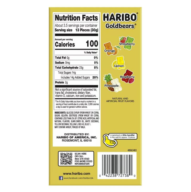 Haribo Goldbears 3.5oz Theater Box