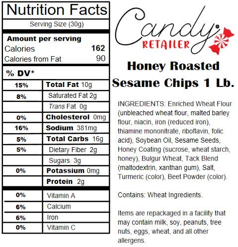 Honey Roasted Sesame Mini Chips 1lb