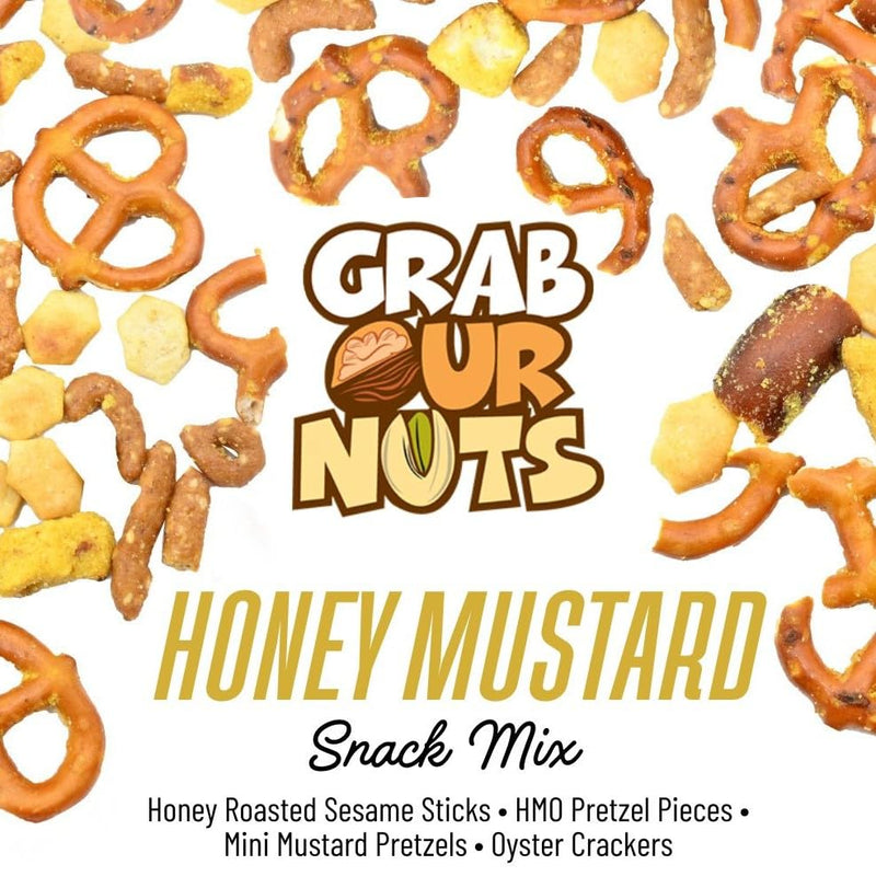 Grab Our Nuts Snack Mix Honey Mustard 28oz Jar